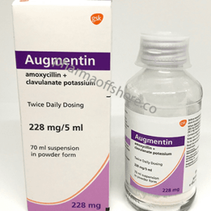 Augmentin 228 mg/5 ml (Amoxycillin + Clavulanate potassium) 70 ml  Powder Bottle