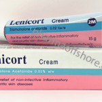 Lenicort Cream (Triamcinolone Acetonide) 0.02 % 15 g Tube - 1 tube