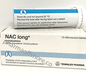 NAC Long (Acetylcysteine) 600 mg Effervescent Tablets