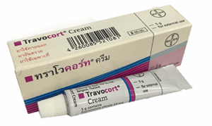 Travocort Cream 5 g (Isoconazole nitrate 10 mg + Diflucortolone valerate 1 mg), 2 tubes