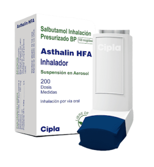 Asthalin HFA Inhaler (Salbutamol Inhalacion) 100 mcg (200 mdi)