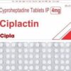 Ciplactin 4mg (Cyproheptadine) 60 pills