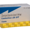 Lametec DT (Lamotrigine) 25 mg