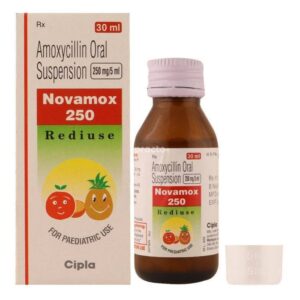 Novamox 250 mg, Dry Syrup, 60 ml x 2 bottles