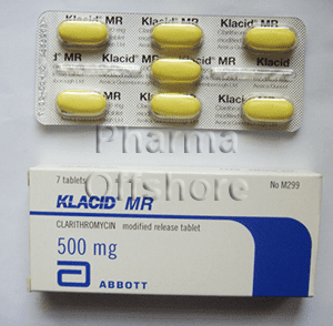 Klacid  MR 500mg (Clarithromycin) 7 pills