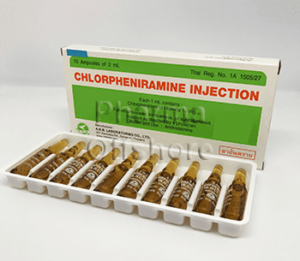 Chlorpheniramine injection 10 mg, 10 amps x 2 ml