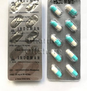 Indoman 25mg (Indomethacin) 100 pills