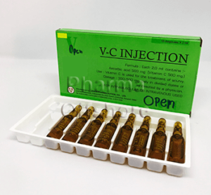 V-c injection 500 mg, 10 amps x 2 ml