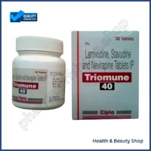 Triomune 40 mg + 150 mg + 200 mg Stavudine & Lamivudine  & Nevirapine
